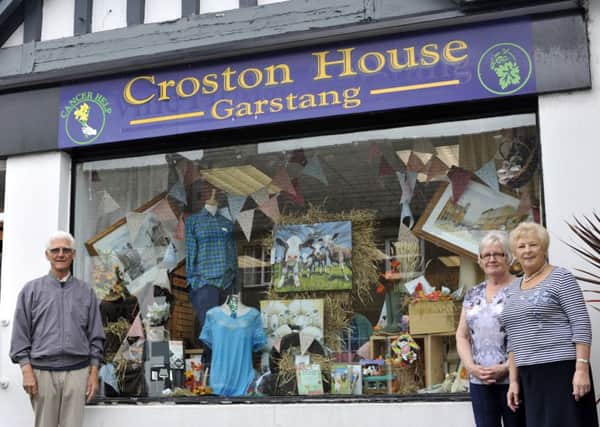 Tom Ingham, Anne Bibby and Barbara Crangle with the Croston House display