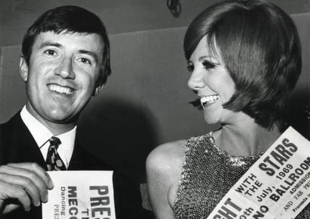 Cilla Black in Blackpool in 1969 with Roy Castle