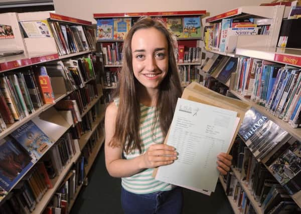 A Level results at Lytham St Annes College.  Pictured is Emma Blackburn.