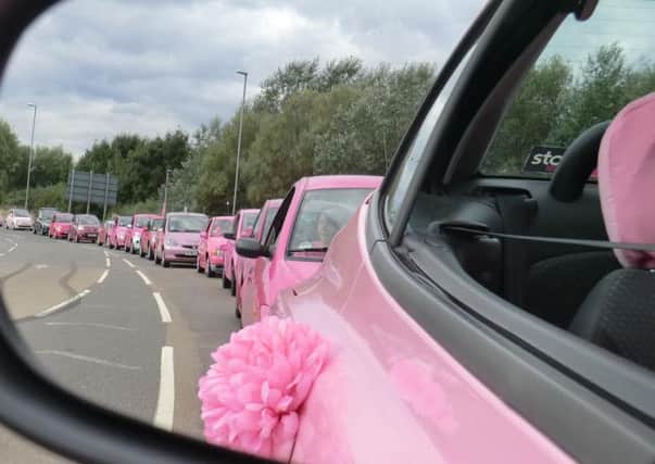 A convoy of pink cars is to set off from Blackpool on a fund-raising rally
