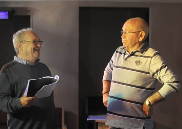 Bobby Ball in rehearsals for his new play The Dressing Room