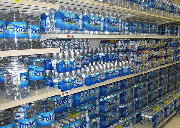 IN STOCK: Schools have thousands of bottles of water ready for the arrival of pupils