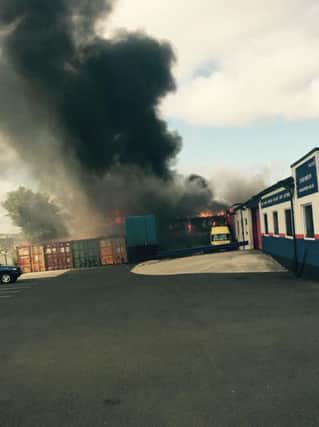 Fire at Barry & Wilkinson Tyres on Blackpool Old Road