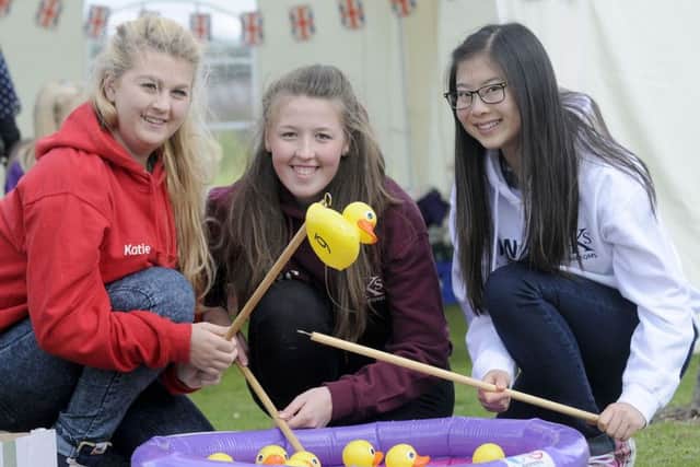 Katie Giblin, Sasha Bell-Smith and Annabelle Li Kam Wa, all aged 16, at the Park View 4 U fun day