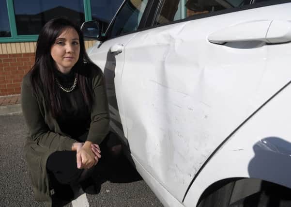 Rebecca Meyrick is trying to find the person who crashed into her BMW and drove off