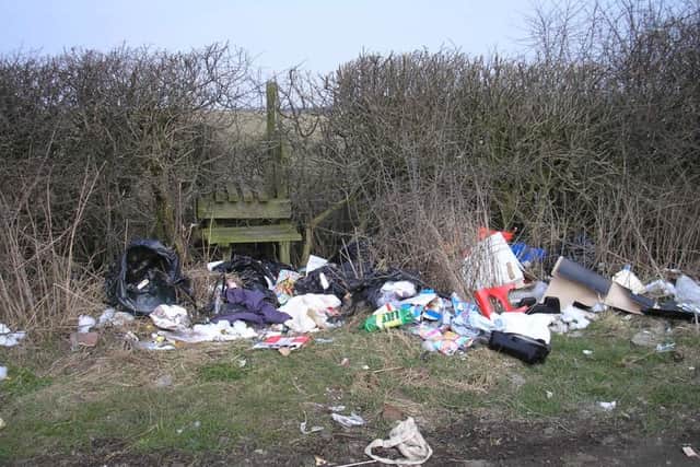 Fly tipping at Fleetwood Nature Reserve on Jameson Road.