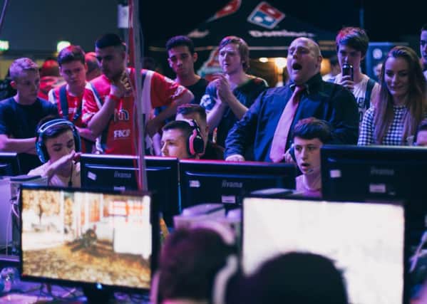 Action stations: Gamers battle it out in front of fans at the EGL Open in Blackpool