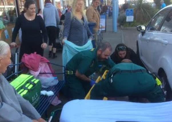 It took almost 40 minutes for an ambulance to arrive when a woman in her 80s fell and broke her shoulder.