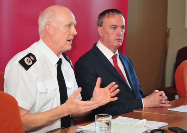 Chief Constable Steve Finnigan and Police and Crime Commissioner Clive Grunshaw