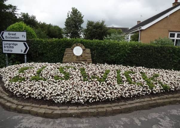 One of Elswick's stunning floral displays which have seen it named Best North West Village in the North West in Bloom Awards