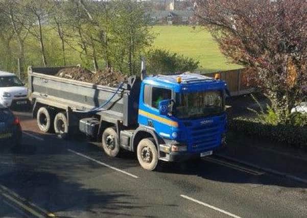 One of the HGVs using Moorland Road as a shortcut