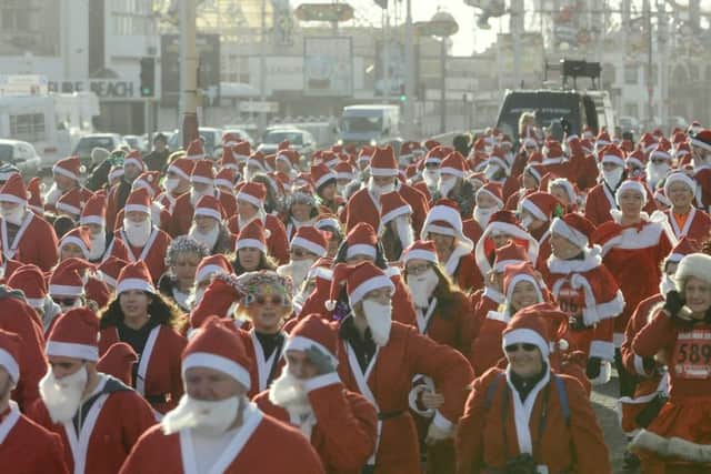 Annual Santa Dash on Blackpool Promenade