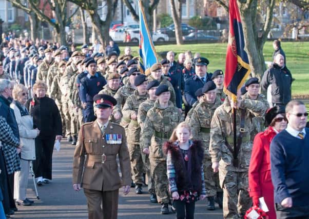 Remembrance Sunday at Ashton Gardens, St Annes last year