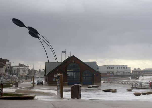 Gale force winds and heavy rain in Blackpool on Friday