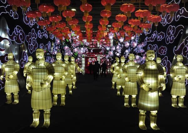 The dazzling Illuminasia attraction opened to the public today in Blackpool Winter Gardens' Olympia.
The Terracotta Army