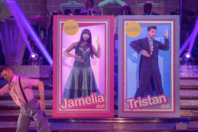 Jamelia and Tristan MacManus, who performed in the dance off