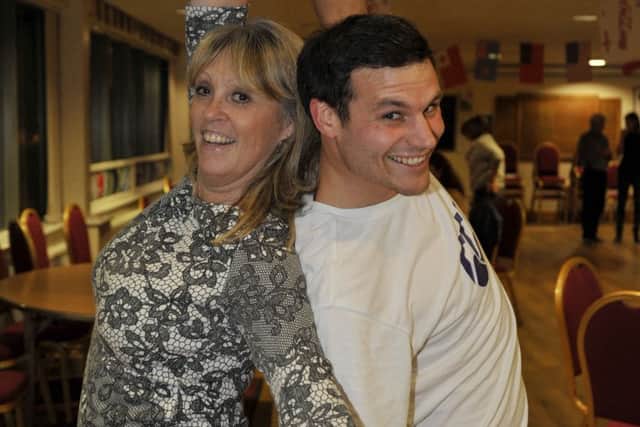 Lorraine Stacey and Oli Brennand prepare for the Fylde Rugby Club's verion of Strictly Come Dancing