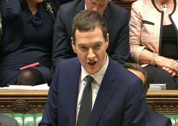 Chancellor George Osborne delivering his Spending Review speech