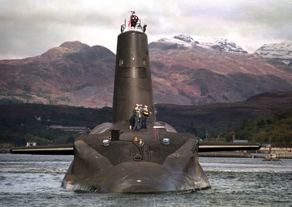 An Astute-class submarine, which carries Trident missiles