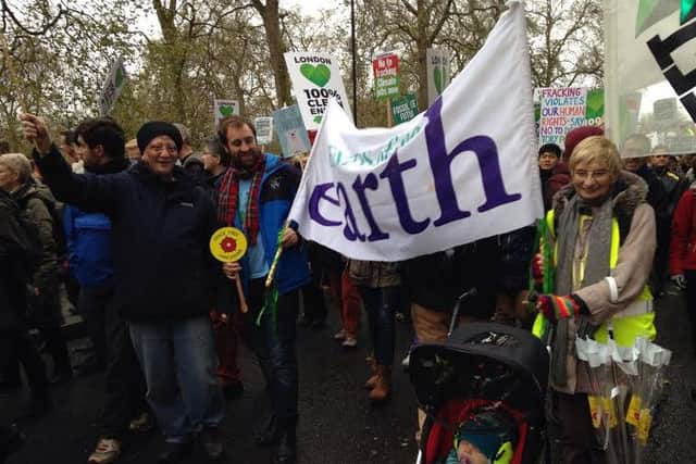 Protestors from Roseacre and Lancashire Friends of the Earth