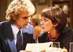 Paul Nicholas with Jan Francis as Vince and Penny in Just Good Friends