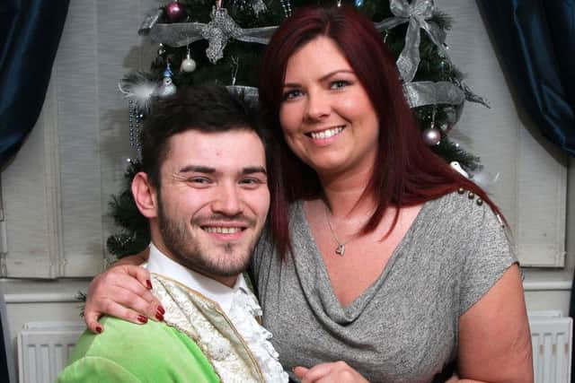 Couple to marry after proposal at Lowther Panto.
James Bunkell aged 27 proposed to his girlfriend Katie Morgan aged 31 from the stage of Lowther Pavilion dressed in a Prince Charming outfit after the finale of the Lowther Panto Cinderella.
Pictured are James and Katie at their home in Bispham.