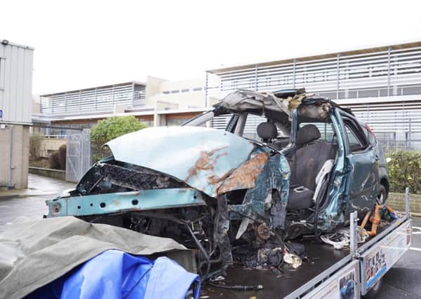 The wreckage of a car in which  Dan Birch died is being used in a campaign