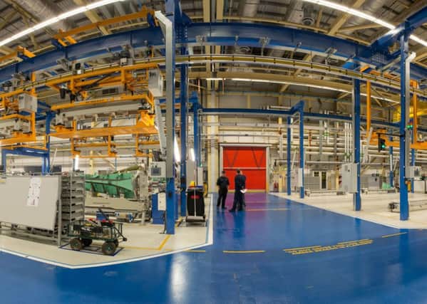 The pulse line in the F-35 Assembly Facility at BAE Systems in Samlesbury, Lancashire: