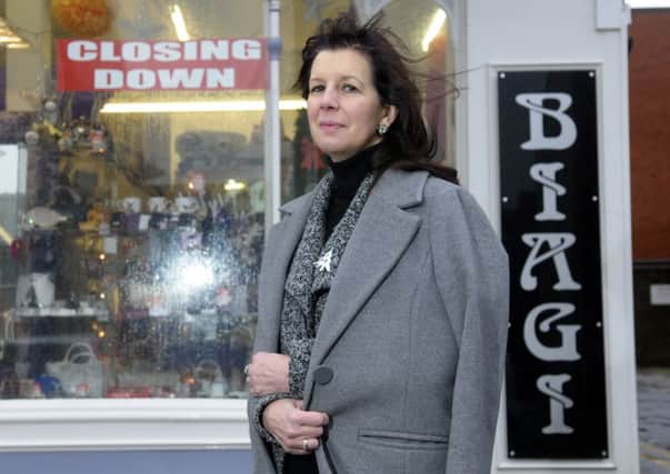 Jane Biagi is closing down her shop in Garden Street due to a dramtic drop in footfall since the closure of the JR Taylor department store