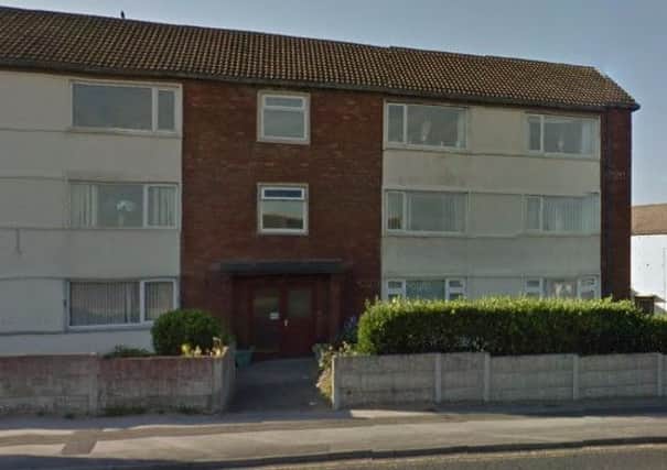A woman fell from the balcony of a block of flats on Squires Gate Lane. Picture: Google