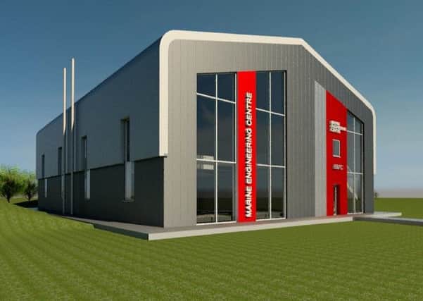 Artist'sÂ impressionÂ of theÂ newÂ  marine engineering facility at Fleetwood Nautical Campus.