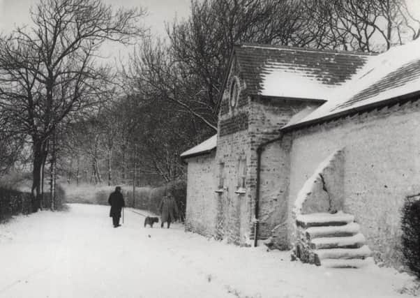 Thornton in the snow, in 1947