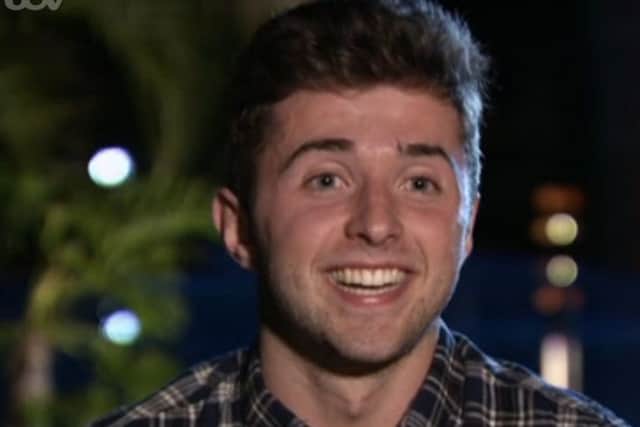 Joe Noblet, 19, from Lostock Hall on ITV's Take Me Out