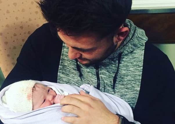 Shane Richie Jnr with new baby daughter Amelia Rose