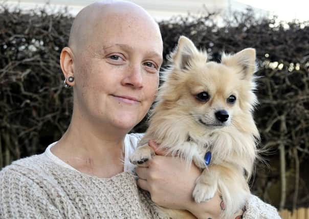 Heather Parkinson and Frankie. Heather is to undergo another stem cell transplant operation