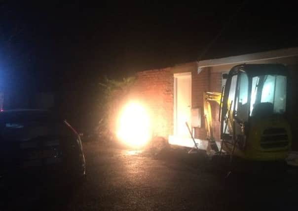 Gas main on fire in Victoria Street, Lytham. Picture: Chris Hicks
