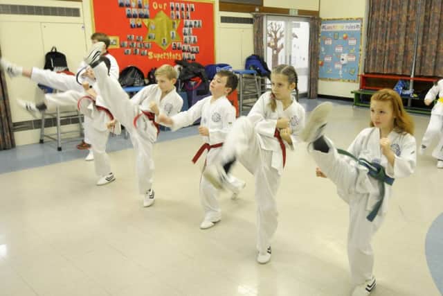 Stanah Primary School pupils take part in taekwondo classes before school