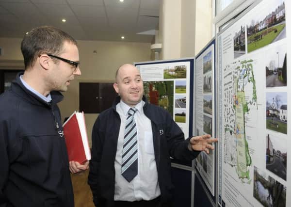 Developer Story Homes held an exhibiton over plans for new homes in Wrea Green.  Pictured is David Hayward and Simon McClelland