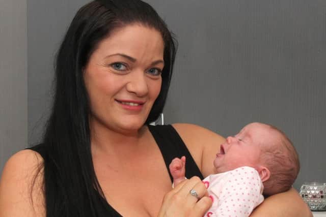 Carrie Gibney of Plungington, Preston with baby Emily. Carrie was discovered to have pre-eclampsia while she was pregnant. Baby Emily was born 32 weeks weighing 2lb 14oz.