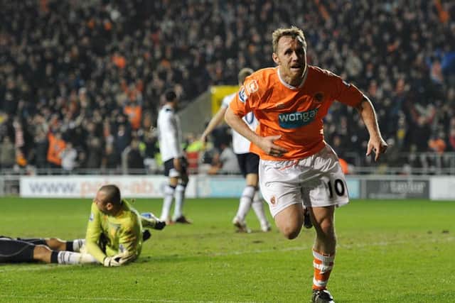 Brett Ormerod scores against Spurs in 2011 to become the only player to ever score in all four divisions for the same club