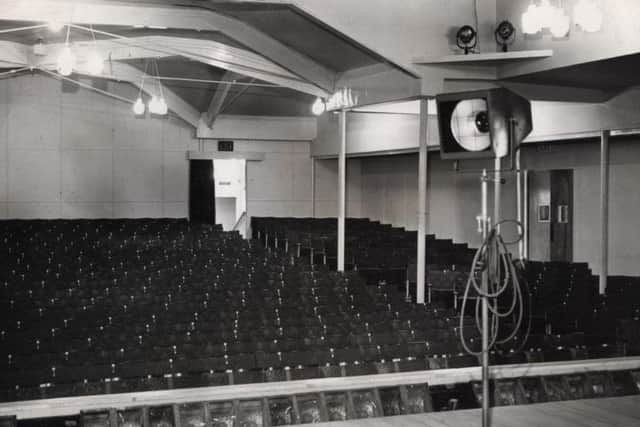 Ashton Theatre stage and seating, pictured in May 1964