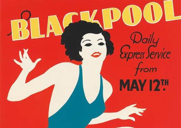 A rare 80-year-old poster advertising luxury coach trips from the north east to Blackpool, is set to fetch around Â£600 at an auction in America.