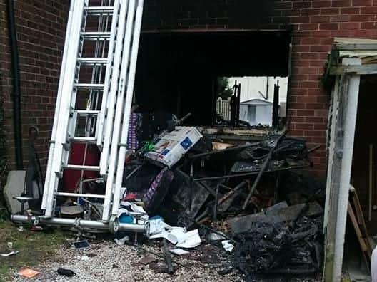 Family friend Hannah Threfall said she 'thanks for lucky stars' nobody was inside at the time of the fire