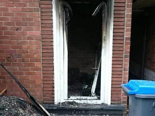 The fire gutted the mid-terrace property