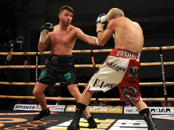 Cardle (left) ready for re-match