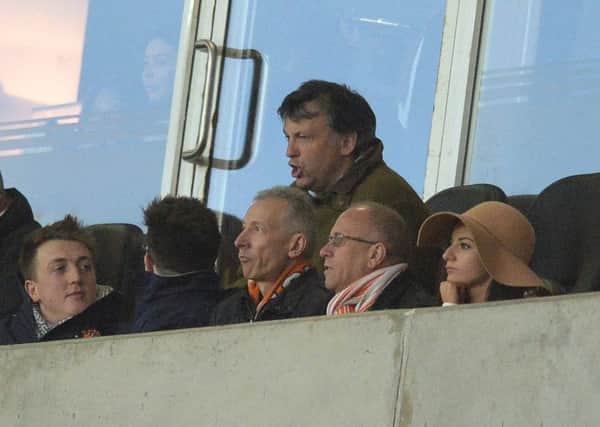 Karl Oyston at the recent game against Scunthorpe