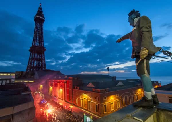 Bivouac by Generik Vapeur performed in the streets of Blackpool for the Showzam festival