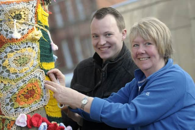 Lytham Flag Festival.  Pictured is Oscar Marshall and Christine McGinn.