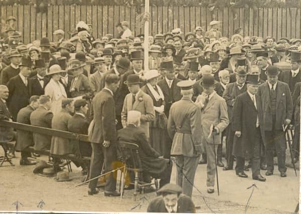 Prince of Wales visit 1921 in Fleetwood
Meeting with Mr Doherty - seated end right and other injured servicemen in Euston Park