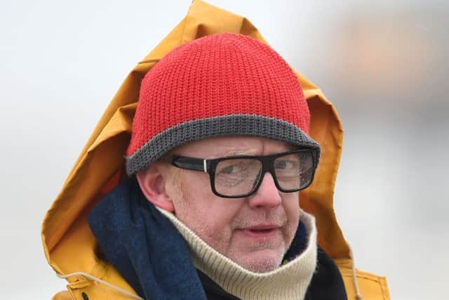Top Gear presenter Chris Evans during filming for the new series along the Lower Walk (Promenade) in Blackpool. PRESS ASSOCIATION Photo. Picture date: Saturday February 20, 2016. Photo credit should read: Joe Giddens/PA Wire